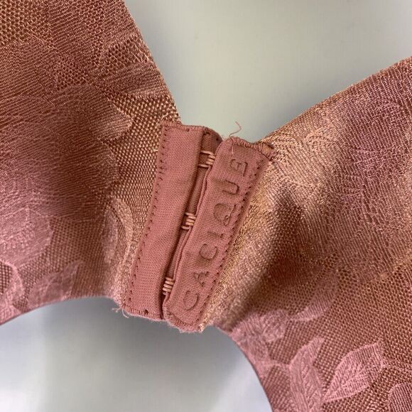 Cacique Invisible Lace Backsmoother Lightly Lined Balconette Bra Pink Size 40 DD - Picture 5 of 12